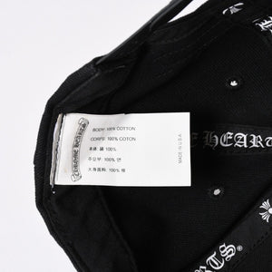 極美品 CHROME HEARTS クロムハーツ キャップ ヴィンダガー 刺繍 クロスボール シルバー 925 ブラック ホワイト 中古 4a006681