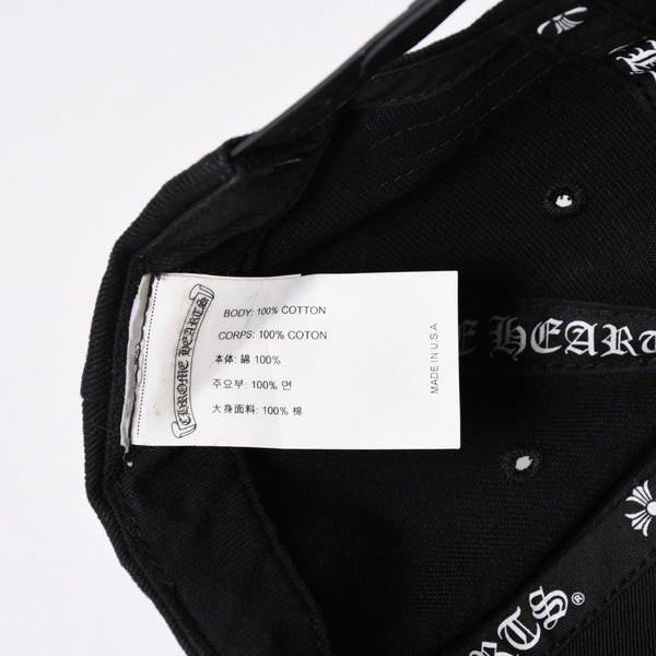 極美品 CHROME HEARTS クロムハーツ キャップ ヴィンダガー 刺繍 クロスボール シルバー 925 ブラック ホワイト 中古 4a006681