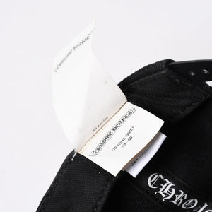 極美品 CHROME HEARTS クロムハーツ キャップ ヴィンダガー 刺繍 クロスボール シルバー 925 ブラック ホワイト 中古 4a006681
