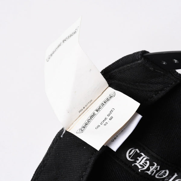 極美品 CHROME HEARTS クロムハーツ キャップ ヴィンダガー 刺繍 クロスボール シルバー 925 ブラック ホワイト 中古 4a006681