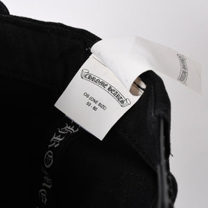 極美品 CHROME HEARTS クロムハーツ キャップ ヴィンダガー 刺繍 クロスボール シルバー 925 ブラック ホワイト 中古 4a006681