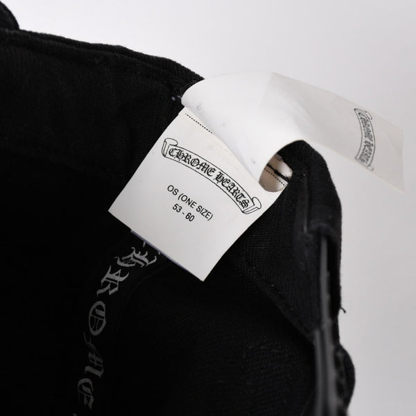極美品 CHROME HEARTS クロムハーツ キャップ ヴィンダガー 刺繍 クロスボール シルバー 925 ブラック ホワイト 中古 4a006681