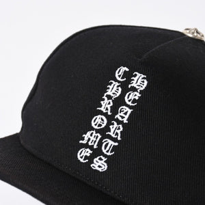 CHROME HEARTS クロムハーツ バーティカルロゴ クロスボールボタン ベースボールキャップ ブラック 美品 中古 4a006683
