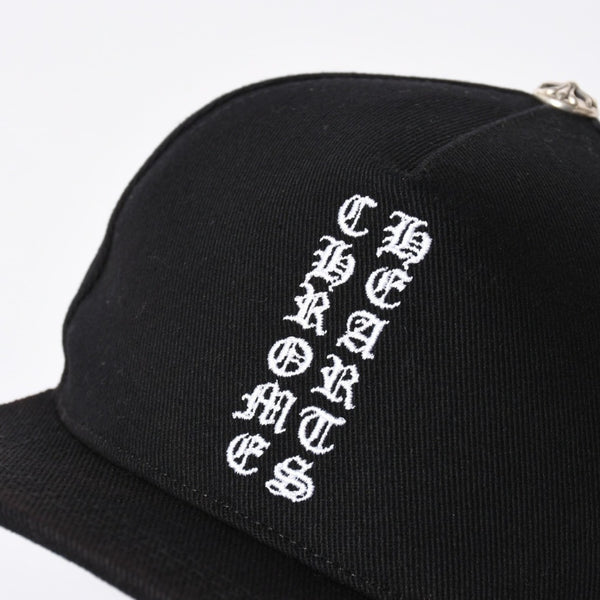 CHROME HEARTS クロムハーツ バーティカルロゴ クロスボールボタン ベースボールキャップ ブラック 美品 中古 4a006683