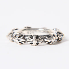 CHROME HEARTS クロムハーツ CROSS BAND RING クロスバンドリング 指輪 1997/.925刻印 シルバー925 サイズ19号 重量約13.88g 美品 中古 4a006697