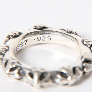 CHROME HEARTS クロムハーツ CROSS BAND RING クロスバンドリング 指輪 1997/.925刻印 シルバー925 サイズ19号 重量約13.88g 美品 中古 4a006697