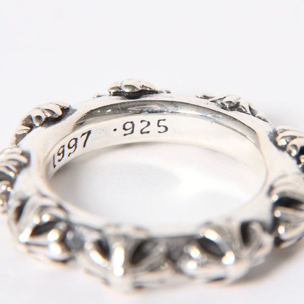 CHROME HEARTS クロムハーツ CROSS BAND RING クロスバンドリング 指輪 1997/.925刻印 シルバー925 サイズ19号 重量約13.88g 美品 中古 4a006697