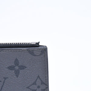 LOUIS VUITTON ルイヴィトン タイガラマ コインケース カードホルダー M30839 ブラック グレー シルバー金具 美品 中古 4a006644