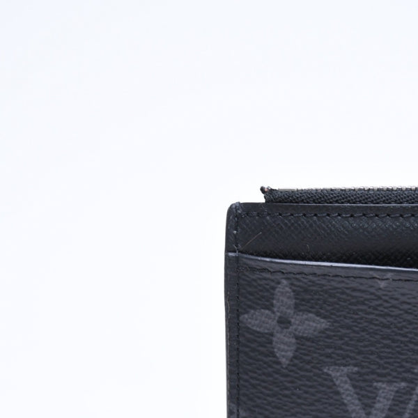 LOUIS VUITTON ルイヴィトン タイガラマ コインケース カードホルダー M30839 ブラック グレー シルバー金具 美品 中古 4a006644