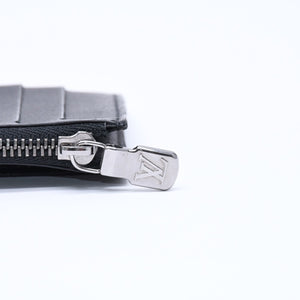 LOUIS VUITTON ルイヴィトン タイガラマ コインケース カードホルダー M30839 ブラック グレー シルバー金具 美品 中古 4a006644