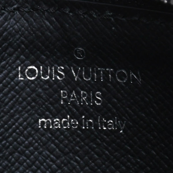 LOUIS VUITTON ルイヴィトン タイガラマ コインケース カードホルダー M30839 ブラック グレー シルバー金具 美品 中古 4a006644