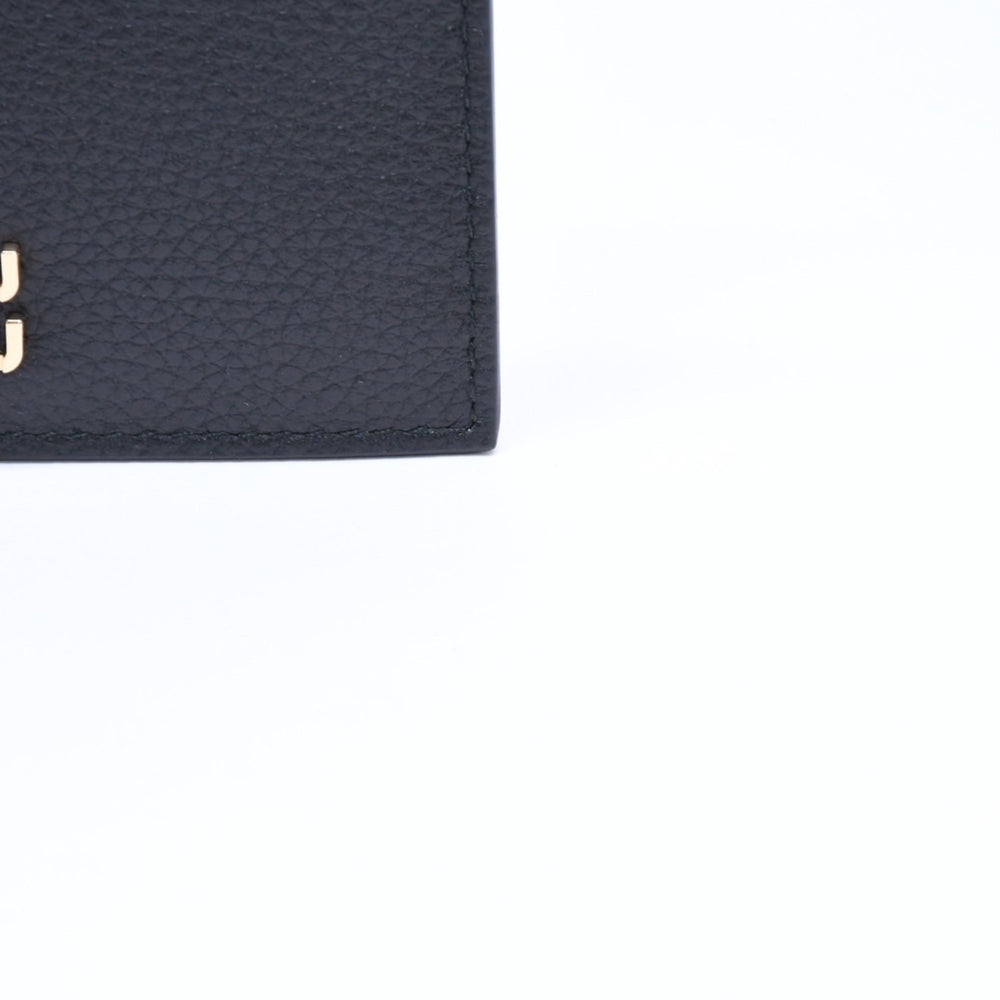 新品同様品 MIU MIU ミュウミュウ メタルロゴ カードケース カードホルダー ブラック カーフレザー ゴールド金具 5MC002 中古 4a006627