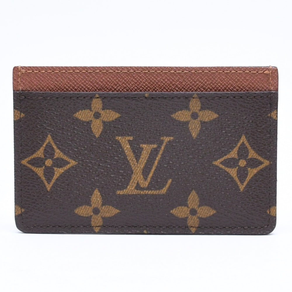 新品同様 LOUIS VUITTON ルイヴィトン ポルト カルト サーンプル カードケース M61733 モノグラムキャンバス ブラウン 中古 4a006612