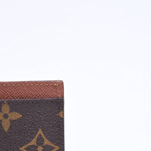 新品同様 LOUIS VUITTON ルイヴィトン ポルト カルト サーンプル カードケース M61733 モノグラムキャンバス ブラウン 中古 4a006612
