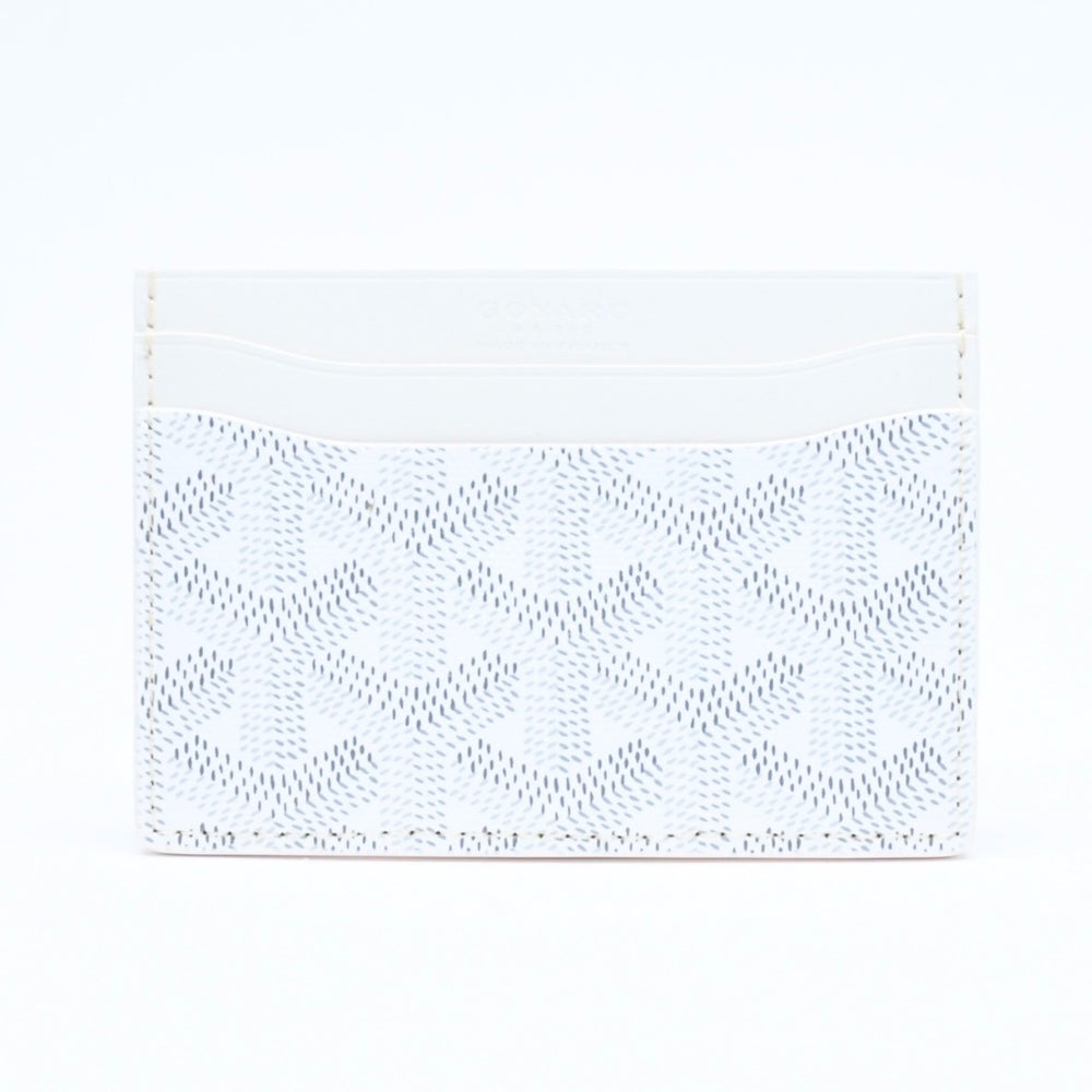 新品未使用 GOYARD ゴヤール サンシュルピス カードケース ホワイト STSULPPMLTY02CL02X PVC ヴォーゼルカーフスキン 中古 4a006564