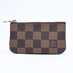 新品同様 LOUIS VUITTON ルイヴィトン ポシェット クレ コインケース 小銭入れ N62658 ダミエ エベヌ ブラウン 中古 4a006565