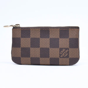 新品同様 LOUIS VUITTON ルイヴィトン ポシェット クレ コインケース 小銭入れ N62658 ダミエ エベヌ ブラウン 中古 4a006565