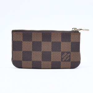 新品同様 LOUIS VUITTON ルイヴィトン ポシェット クレ コインケース 小銭入れ N62658 ダミエ エベヌ ブラウン 中古 4a006565