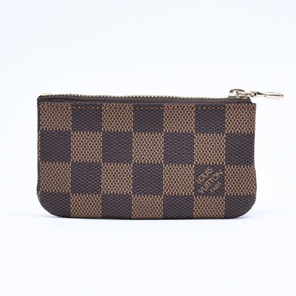 新品同様 LOUIS VUITTON ルイヴィトン ポシェット クレ コインケース 小銭入れ N62658 ダミエ エベヌ ブラウン 中古 4a006565