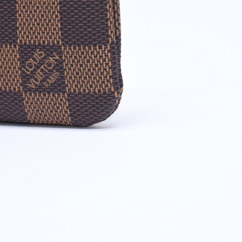 新品同様 LOUIS VUITTON ルイヴィトン ポシェット クレ コインケース 小銭入れ N62658 ダミエ エベヌ ブラウン 中古 4a006565