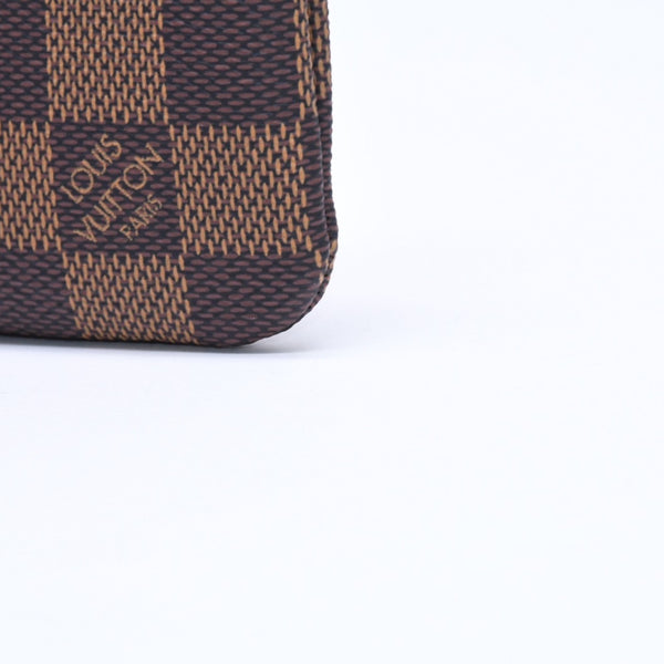 新品同様 LOUIS VUITTON ルイヴィトン ポシェット クレ コインケース 小銭入れ N62658 ダミエ エベヌ ブラウン 中古 4a006565