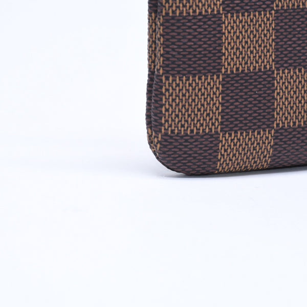 新品同様 LOUIS VUITTON ルイヴィトン ポシェット クレ コインケース 小銭入れ N62658 ダミエ エベヌ ブラウン 中古 4a006565