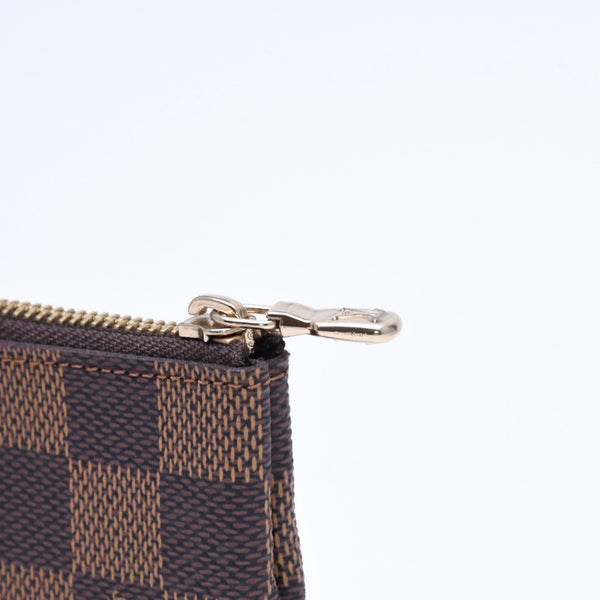 新品同様 LOUIS VUITTON ルイヴィトン ポシェット クレ コインケース 小銭入れ N62658 ダミエ エベヌ ブラウン 中古 4a006565