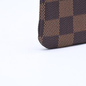 新品同様 LOUIS VUITTON ルイヴィトン ポシェット クレ コインケース 小銭入れ N62658 ダミエ エベヌ ブラウン 中古 4a006565