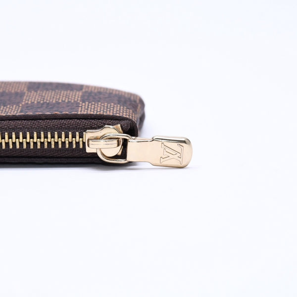 新品同様 LOUIS VUITTON ルイヴィトン ポシェット クレ コインケース 小銭入れ N62658 ダミエ エベヌ ブラウン 中古 4a006565