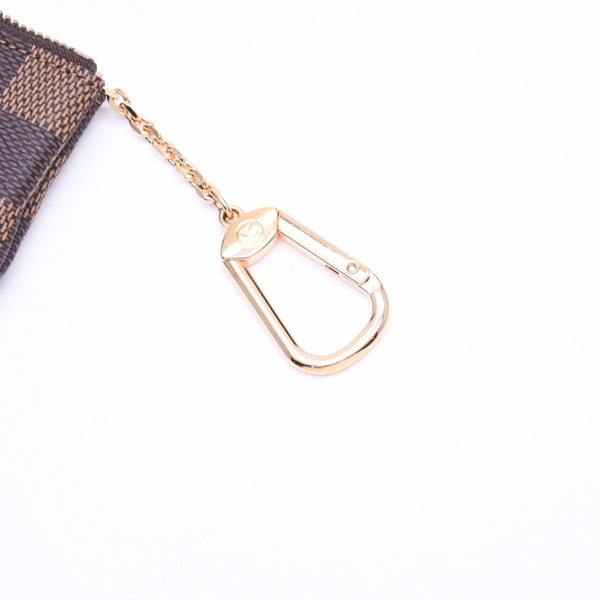 新品同様 LOUIS VUITTON ルイヴィトン ポシェット クレ コインケース 小銭入れ N62658 ダミエ エベヌ ブラウン 中古 4a006565