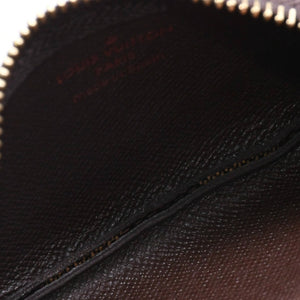 新品同様 LOUIS VUITTON ルイヴィトン ポシェット クレ コインケース 小銭入れ N62658 ダミエ エベヌ ブラウン 中古 4a006565