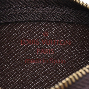 新品同様 LOUIS VUITTON ルイヴィトン ポシェット クレ コインケース 小銭入れ N62658 ダミエ エベヌ ブラウン 中古 4a006565