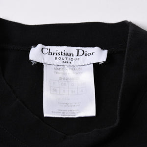 CHRISTIAN DIOR クリスチャンディオール John Galliano Era ジョンガリアーノ期 薔薇 スパンコール ブラック レッド 美品 中古 4a006686