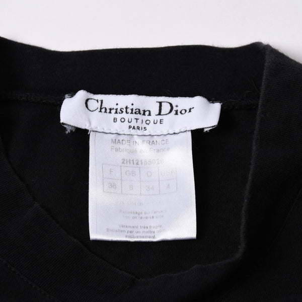 CHRISTIAN DIOR クリスチャンディオール John Galliano Era ジョンガリアーノ期 薔薇 スパンコール ブラック レッド 美品 中古 4a006686