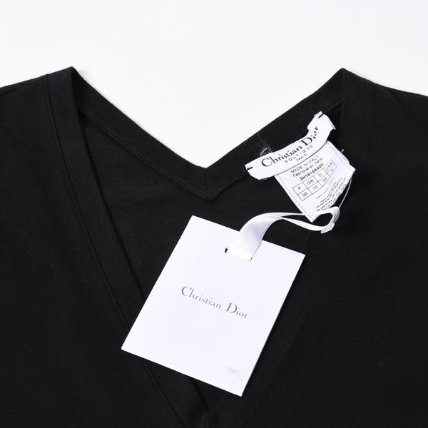 極美品 Christian Dior クリスチャンディオール J'ADORE DIOR ジャドール Vネック タンクトップ 3H16155400 サイズ38 ブラック 中古 4a006831