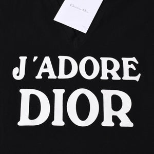 極美品 Christian Dior クリスチャンディオール J'ADORE DIOR ジャドール Vネック タンクトップ 3H16155400 サイズ38 ブラック 中古 4a006831