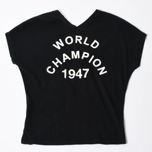 極美品 Christian Dior クリスチャンディオール J'ADORE ジャドール 半袖Tシャツ 3H16155400 サイズ38 ブラック 中古 4a006675