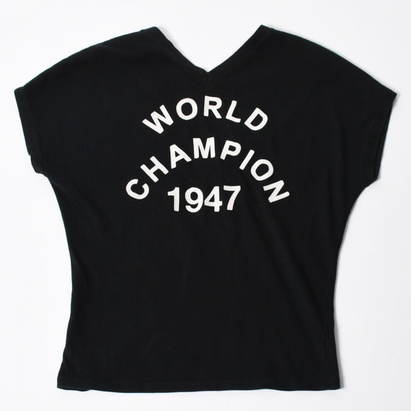 極美品 Christian Dior クリスチャンディオール J'ADORE ジャドール 半袖Tシャツ 3H16155400 サイズ38 ブラック 中古 4a006675