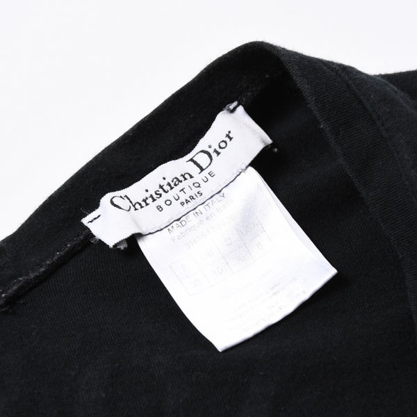 極美品 Christian Dior クリスチャンディオール J'ADORE ジャドール 半袖Tシャツ 3H16155400 サイズ38 ブラック 中古 4a006675