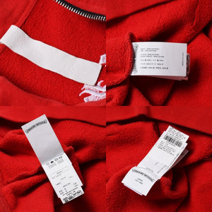 極美品 CHROME HEARTS クロムハーツ SAILIN ON 1/2 ZIP Y NOT セメタリークロス ハーフジップ スウェットシャツ レッド ダガー スクロールラベル Lサイズ 中古 4a006872