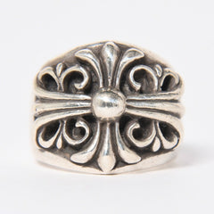 CHROME HEARTS クロムハーツ キーパーリング サイズ20.5号 重量約21.86g 指輪 フローラル アラベスク模様 アクセサリー シルバー925 美品 中古 4a007034