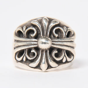 CHROME HEARTS クロムハーツ キーパーリング サイズ20.5号 重量約21.86g 指輪 フローラル アラベスク模様 アクセサリー シルバー925 美品 中古 4a007034