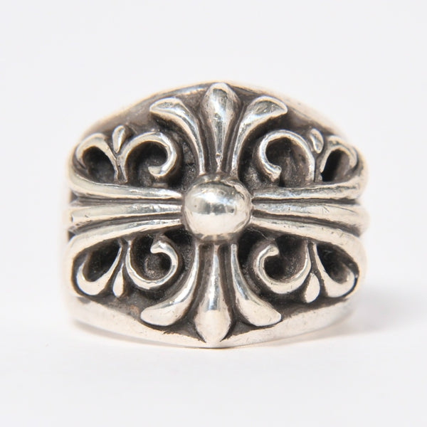 CHROME HEARTS クロムハーツ キーパーリング サイズ20.5号 重量約21.86g 指輪 フローラル アラベスク模様 アクセサリー シルバー925 美品 中古 4a007034