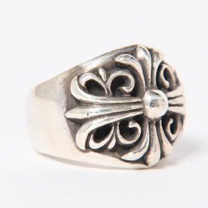 CHROME HEARTS クロムハーツ キーパーリング サイズ20.5号 重量約21.86g 指輪 フローラル アラベスク模様 アクセサリー シルバー925 美品 中古 4a007034