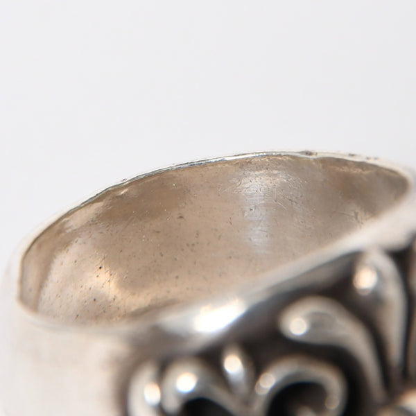 CHROME HEARTS クロムハーツ キーパーリング サイズ20.5号 重量約21.86g 指輪 フローラル アラベスク模様 アクセサリー シルバー925 美品 中古 4a007034