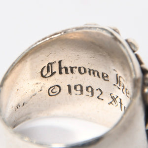 CHROME HEARTS クロムハーツ キーパーリング サイズ20.5号 重量約21.86g 指輪 フローラル アラベスク模様 アクセサリー シルバー925 美品 中古 4a007034