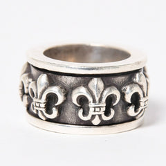 CHROME HEARTS クロムハーツ スピナー BSフレア リング サイズ18号 重量約39.09g 指輪 百合の紋章 アクセサリー シルバー925 美品 中古 4a007039