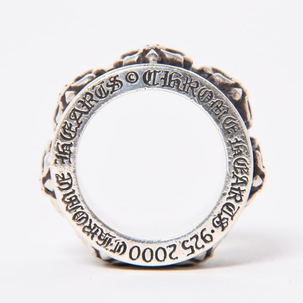 CHROME HEARTS クロムハーツ スピナー BSフレア リング サイズ18号 重量約39.09g 指輪 百合の紋章 アクセサリー シルバー925 美品 中古 4a007039