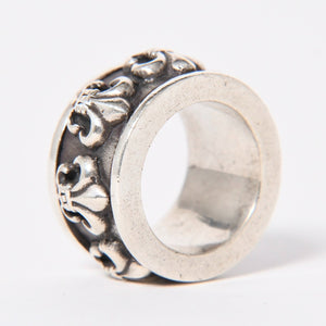 CHROME HEARTS クロムハーツ スピナー BSフレア リング サイズ18号 重量約39.09g 指輪 百合の紋章 アクセサリー シルバー925 美品 中古 4a007039