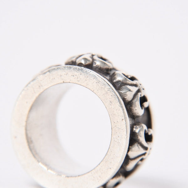 CHROME HEARTS クロムハーツ スピナー BSフレア リング サイズ18号 重量約39.09g 指輪 百合の紋章 アクセサリー シルバー925 美品 中古 4a007039